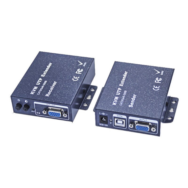 1080P 100m VGA KVM UTP Extender met usb-poort voor DVR VGA USB KVM Extender over cat5 cat6