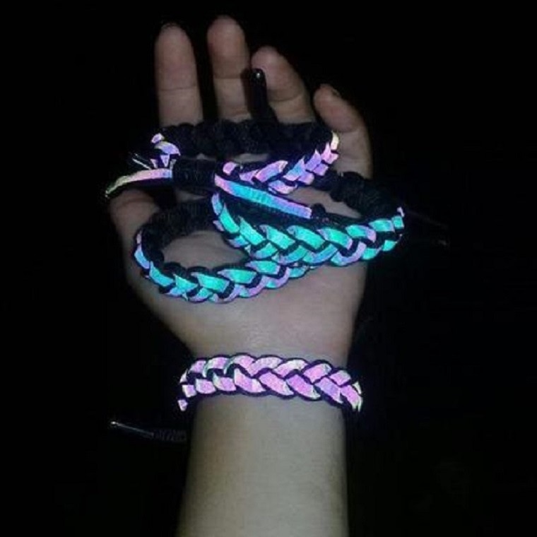 Paar Armband Reflecterende Kleur Armband Mannen En Vrouwen Geweven Hand Strap Eenvoudige Ornament Unisex Pols Touw