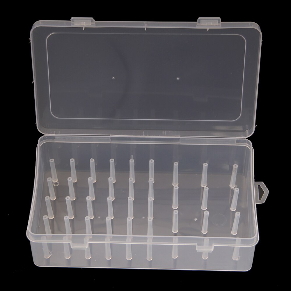 Caja de almacenamiento de hilo de coser, estuche de transporte de bobinas, contenedor, carrete artesanal, organizador, almacenamiento de costura, 42 piezas: white