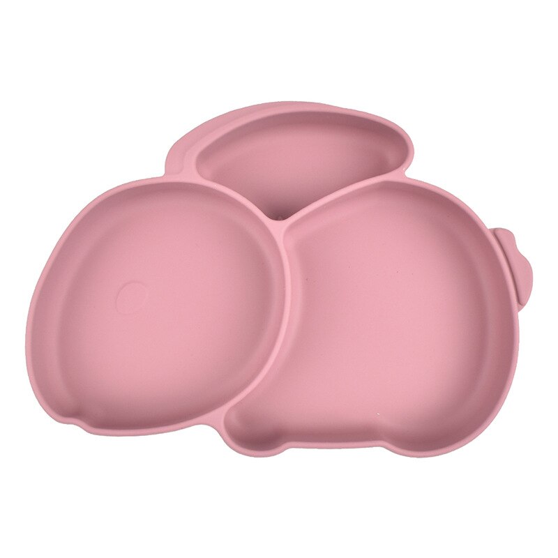 Triplicate Tableware Silicone Dish Service Plate/Tray Suction Baby Dinnerware for Kids Salver Plates Suction Plates for Babies: Y19