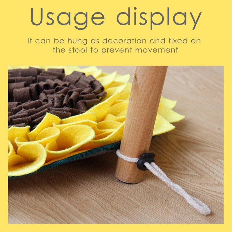 Lemmikkieläinten nuuskimismatto koulutuspeitto koiran nuuskamatto auringonkukkatyyny koira lievittää stressiä nenätyö palapeli lelumatto lemmikkieläinten nenänhakutyyny