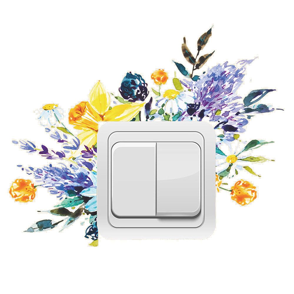 1Pc Rose Gold Silver Edge Light Switch Cover Resin Single Double Surround Socket Frame Wall Sticker Office Home Decor: PURPLE