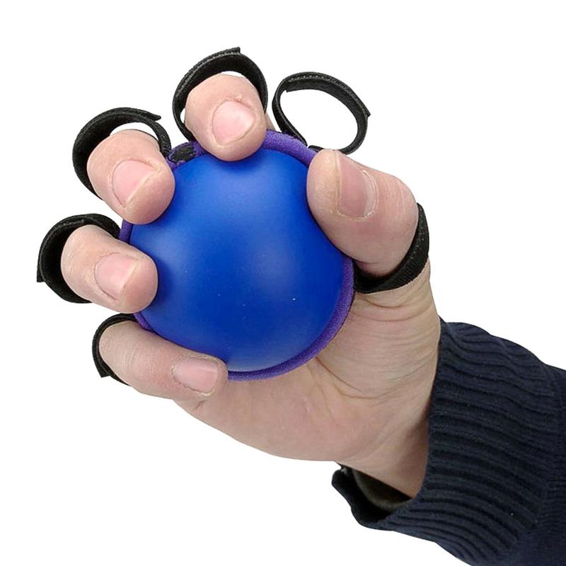 Sport Fitness Equipment Finger Hand Grip Muscle Power Training Elastic Rubber Ball Rehabilitation Exercise