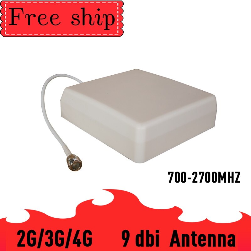 9dBi Outdoor Panel Antenna - 900-2700MHz Signal Booster for 2G/3G/4G Repeaters - 15m Cable