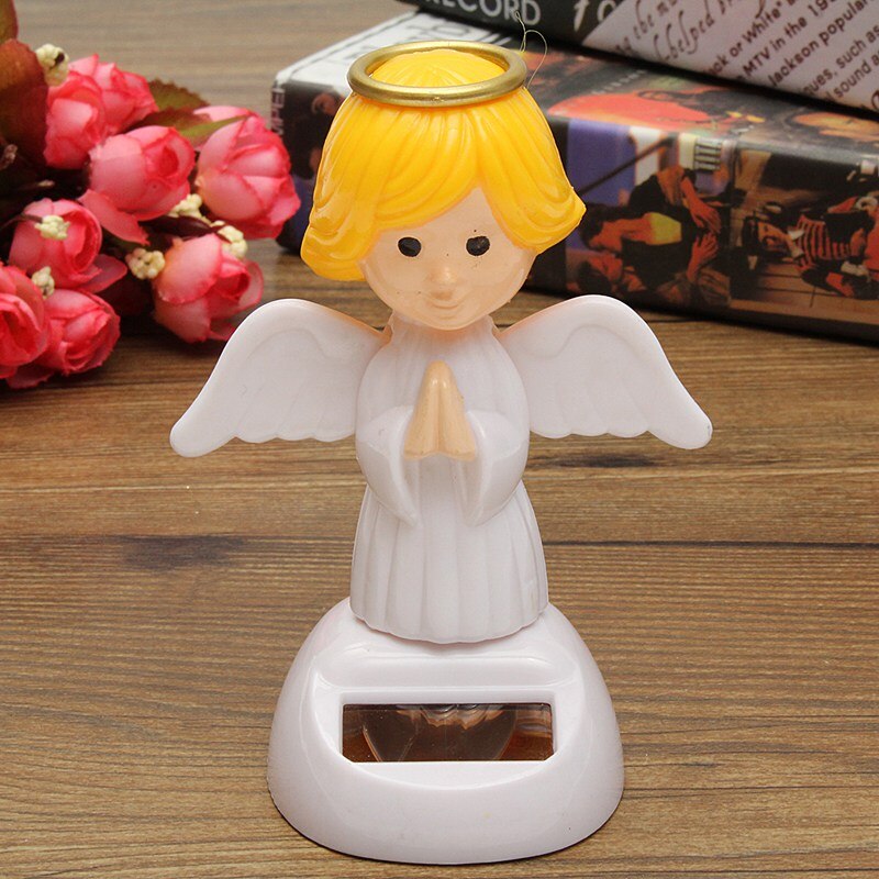 Solar Toys Plastic ABS Dancing Fun Angel Flip Flap Powered Toys For Desk Home Ornaments Decor Toys