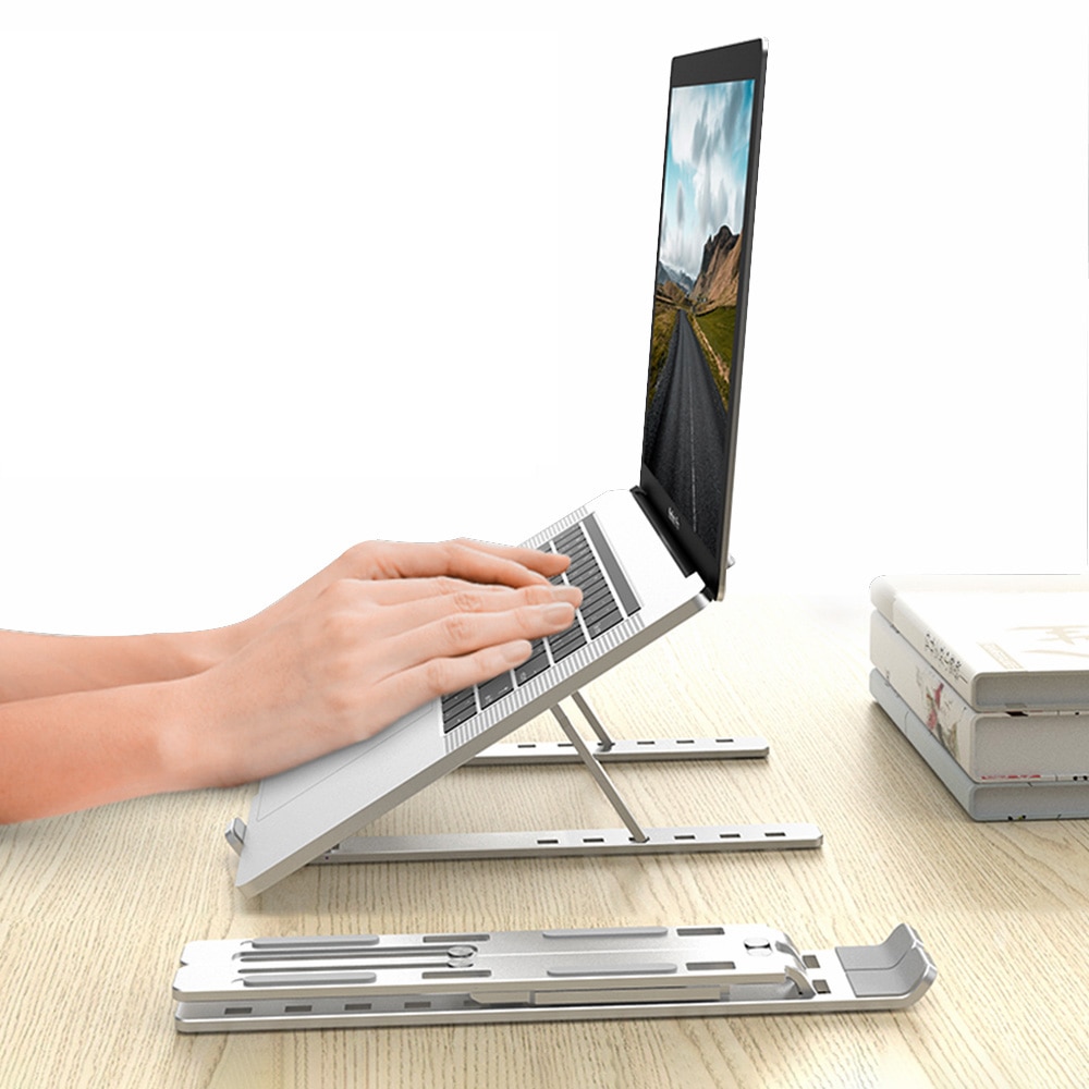 Laptop Stehen Für Macbook Profi Luft Faltbare Tragbare Laptop Halfter Ergonomische Einstellbare Notizbuch Unterstützung Aluminium Legierung Halterung