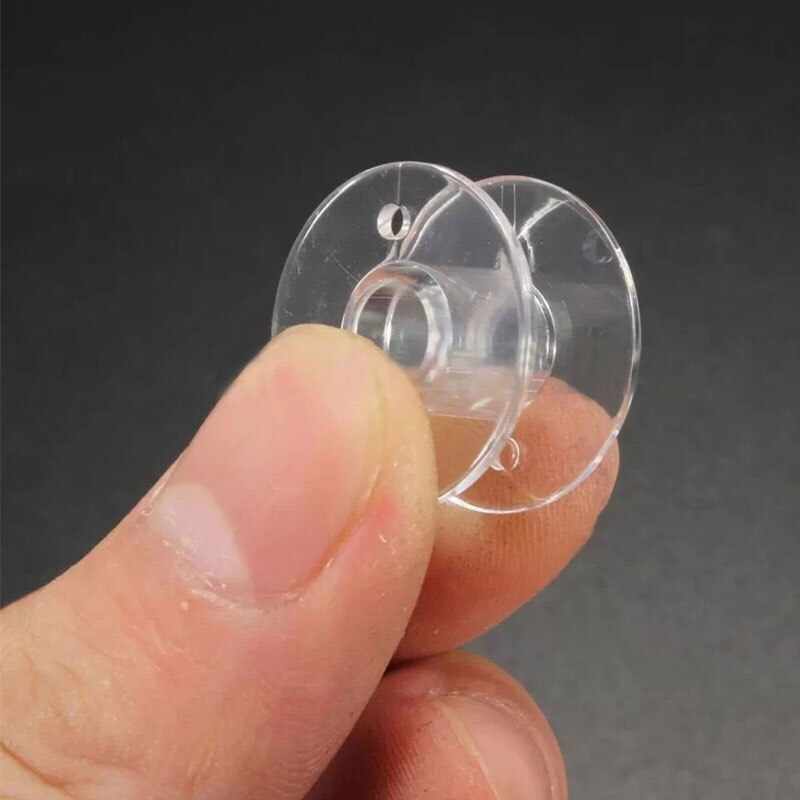 10pcs/Lot Clear Empty Bobbin Plastic Empty Sewing Machine Bobbins Spools Home Sewing Machine Thread String Needlework Tool