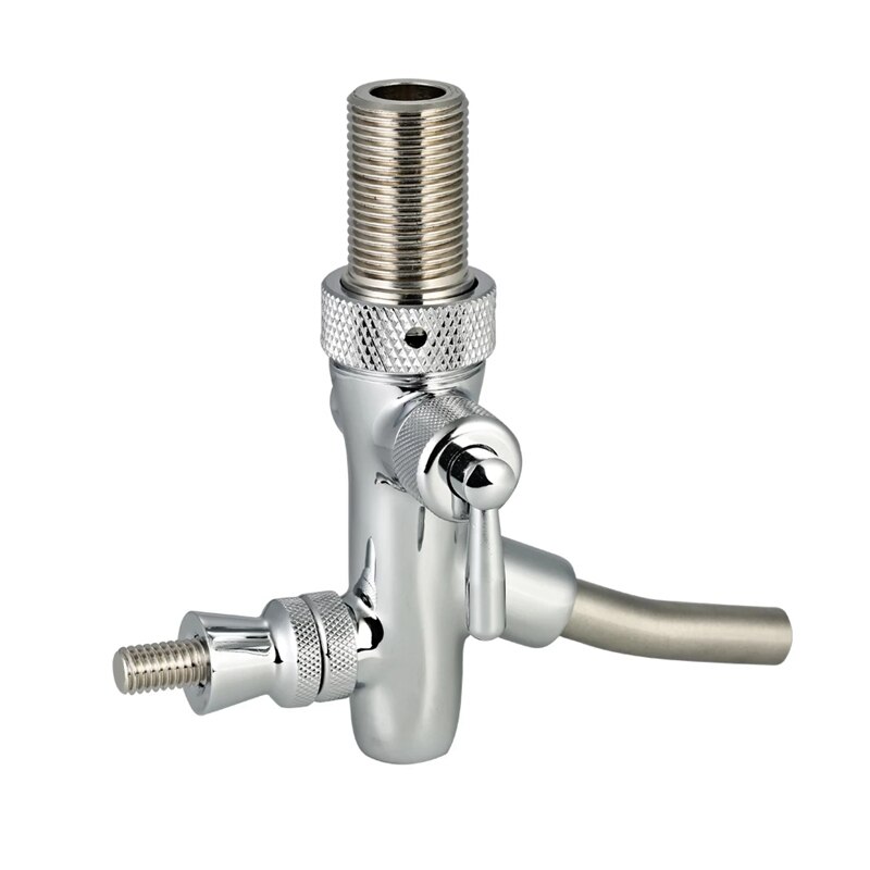 Bier Tap Verstelbare Stroomt Chrome Tapbier Tap G5/8 Schacht Lange Steel Home Brew Beer Keg Kranen Met ball Lock Disconnect