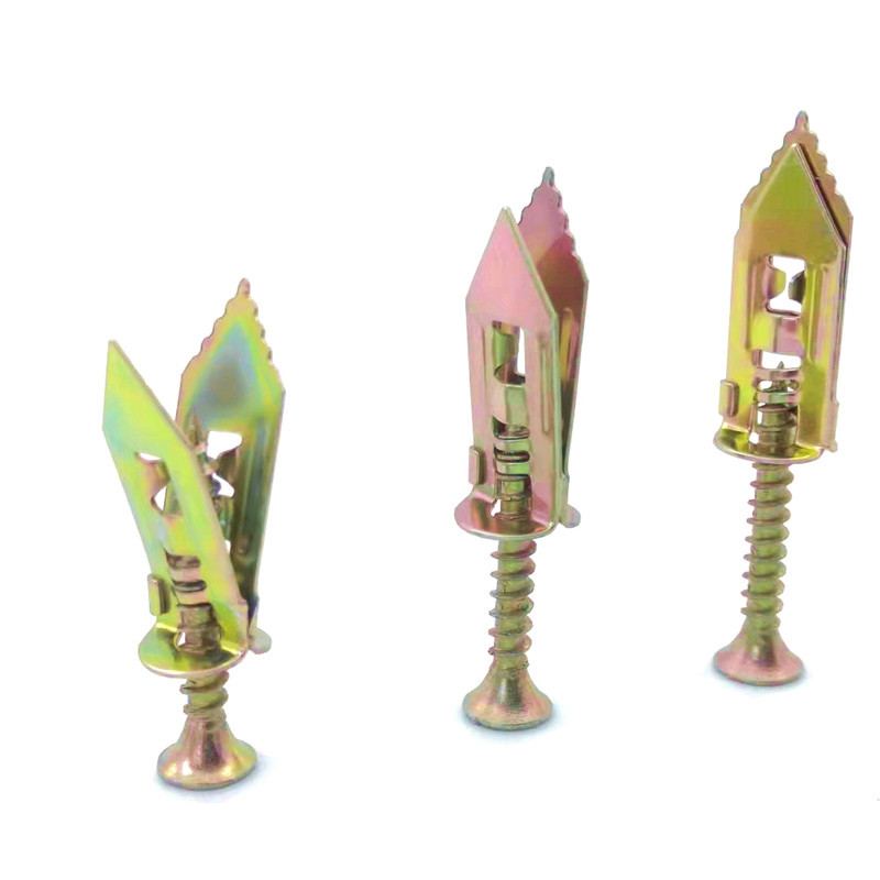 100Sets Boxed High Strength Drywall Anchors with Self Tapping Screws Kit Screws and Plugs Wall Gypsum Board Ceiling Anchor Studs