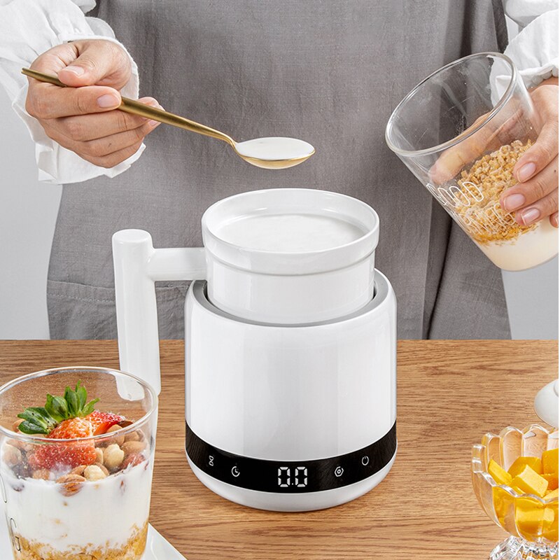 Cukyi 0.6L Huishouden Pap Stoven Soep Cup Keramische Elektrische Verwarming Braadpan Pot Mini Vogelnest Dessert Kookpan 220V