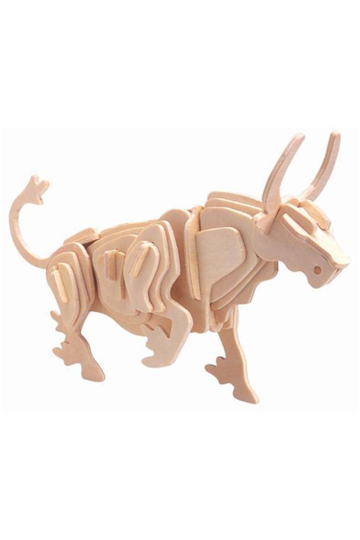 3D Wooden Puzzle-Bull