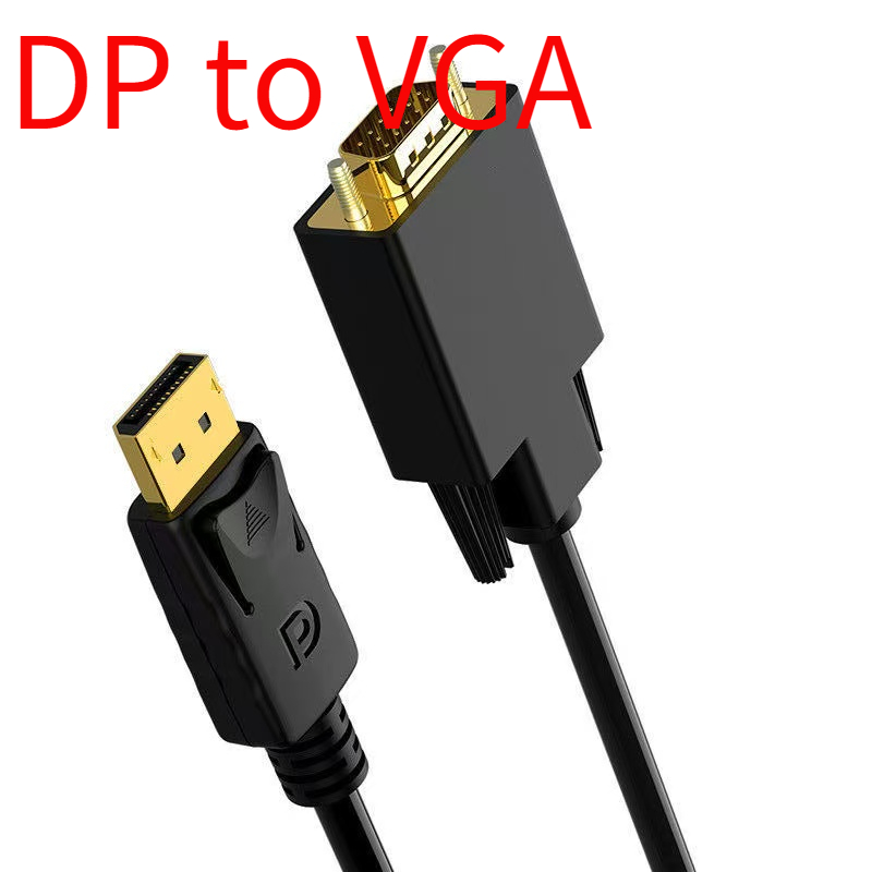DP DisplayPort naar VGA Adapter Connecto Converter 1.8m Kabel FHD 1920*1080P Lijn Voor Desktop Laptop PC TV Monitor Projector: WIT