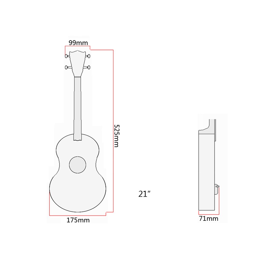 21 Inch 4 Strings Laminated Wood Ukulele Small Guitar Acoustic Music Instrument
