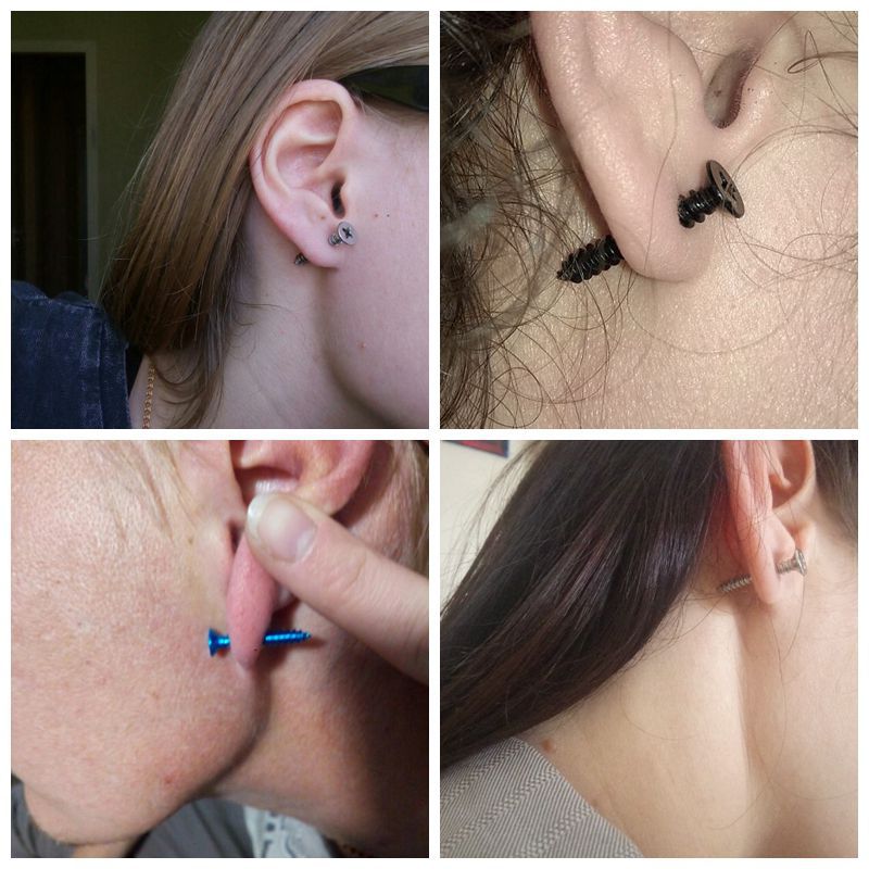 piercing oreja pendientes de acero inoxidable pendientes hombre