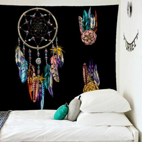 Faroot mandala gobeläng tyg indian kast boho vägg hängande hippie täcke överkast mandala serie gobeläng 95 x 73 cm ( borstad): C