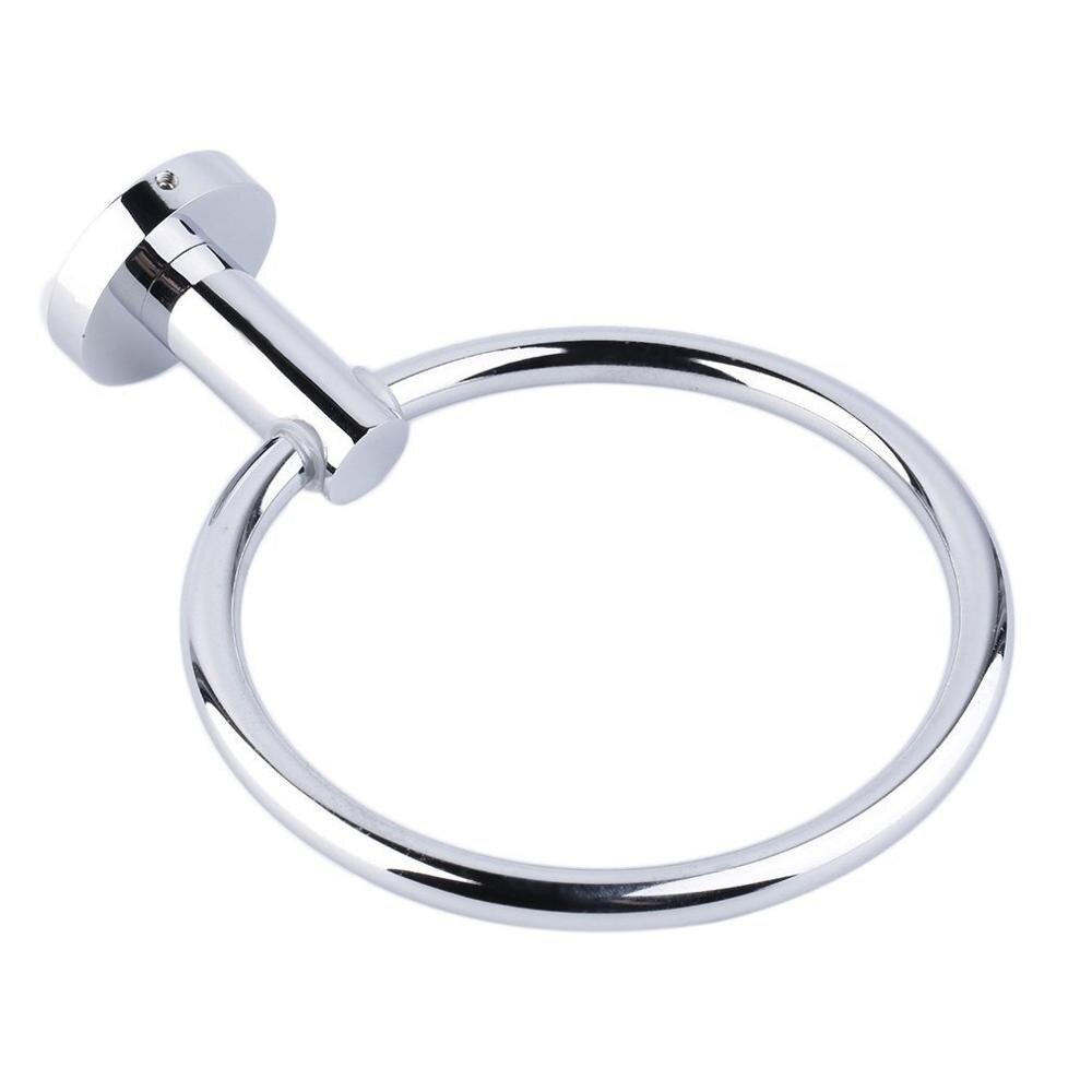 Anneau de serviette mural en acier inoxydable Style rond longue durée de vie travail pour salle de bain cuisine stockage exquise patère à vêtements