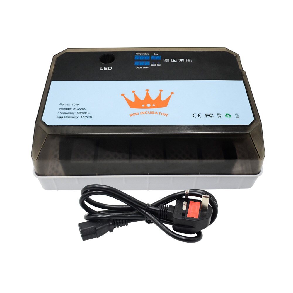 Super Farm Hatchery Incubator Brooder Machine 15 Egg Hatchers Chicken Automatic Eggs Incubator Bird Quail Brooder: UK Plug