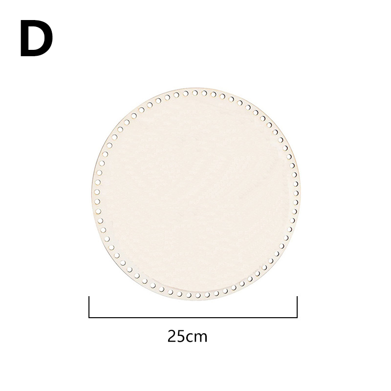 1Pc Houten Haak Mand Base Onvoltooide Blanco Ronde Kruissteek Gesneden Hand Geweven Diy Ambachten Baske Houten Ronde bodem: Bubinga