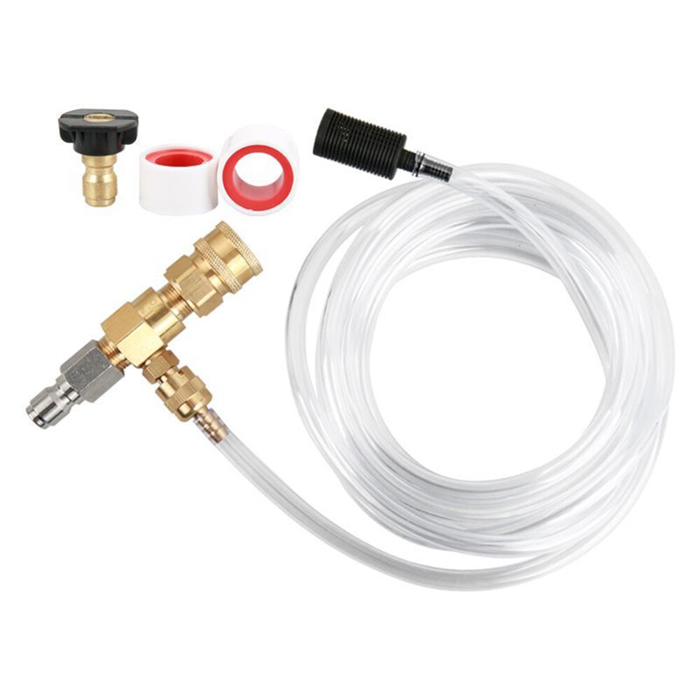 4000 PSI Chemical Injector Kit Pump Head 3/8 Quick Insert Washer Cleaning Tool