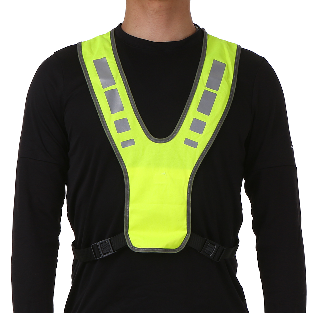 Reflecterend Fietsvest Veiligheidsvest Met Hoge Zichtbaarheid Buitensport Hardlopen Reflecterend Vest Met Zak Voor Buiten