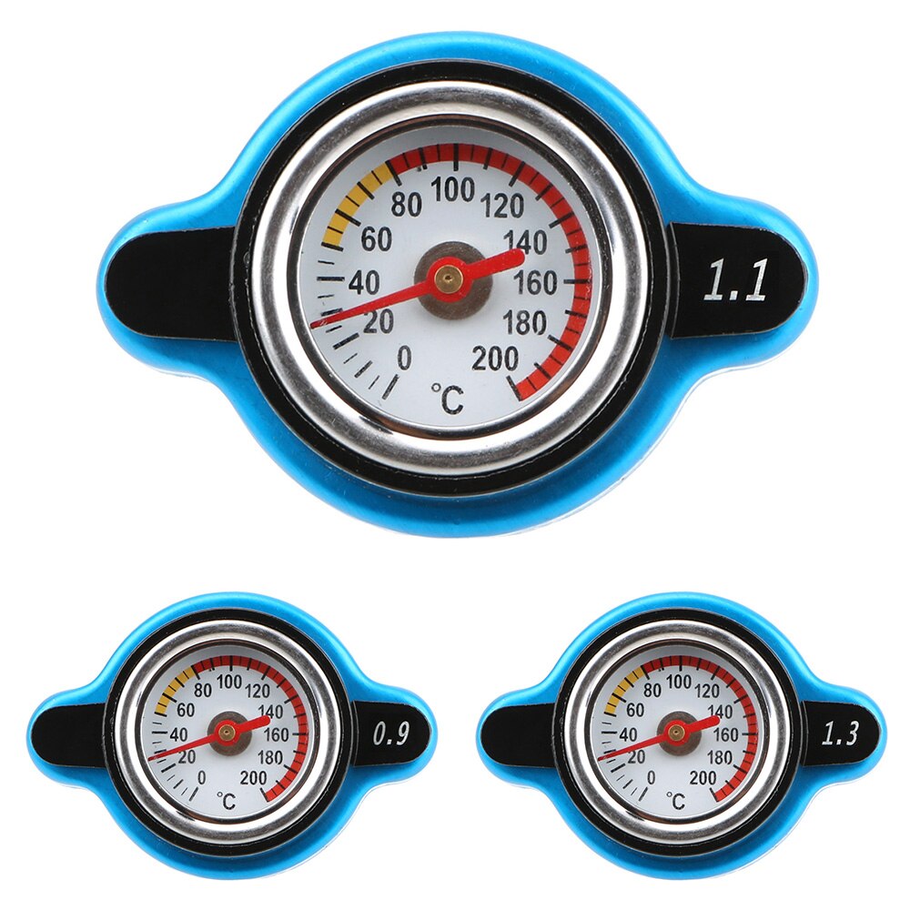 LEEPEE-Indicador de tapa de radiador térmico para coche, accesorios de función de equilibrio de presión y temperatura de repuesto, 0,9/1,1/1,3 Bar, cubierta de tanque
