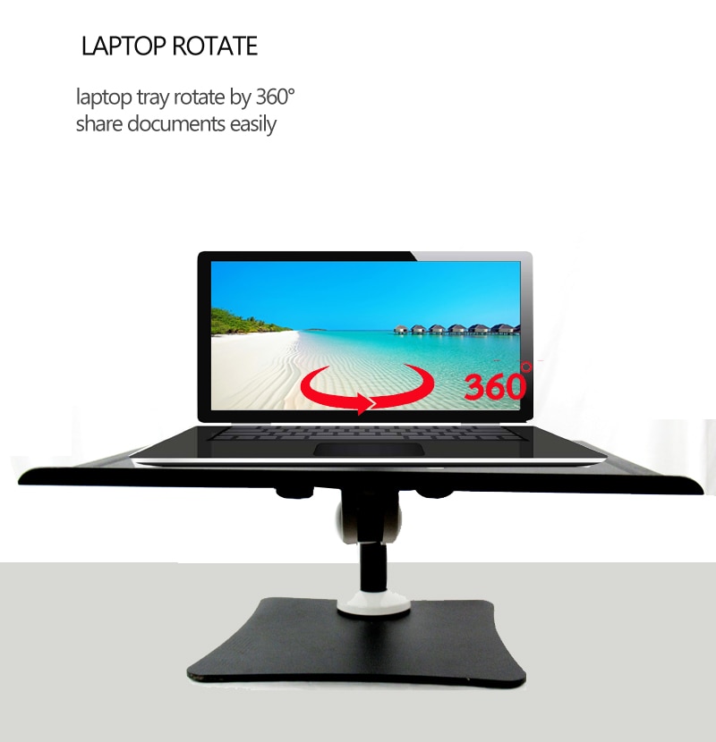 60CM high 10kg big metal base 10"-17" normal lcd monitor mount desk stand+ laptop bracket holder with mouse tray mount