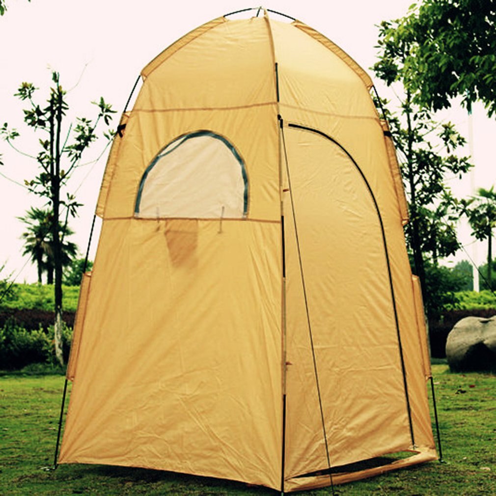 Tragbares outdoor-campingzelt mit dusche, bad, umkleidekabine, zeltunterstand, camping-strand-toilette, privatsphäre
