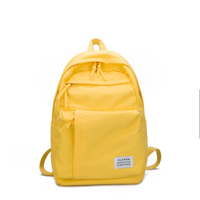 Tiener Schooltassen Voor Meisjes Rugzak Vrouwen Schooltas Grote Waterdichte Nylon Student Boek Tas Grote Blauwe Satchel Schooltas: YELLOW