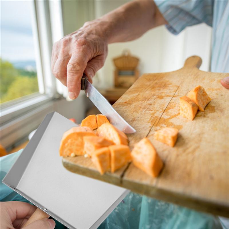 1pc Stainless Steel Mini Desktop Dustpan Kitchen Mini Dust Pan for Home (Silver)