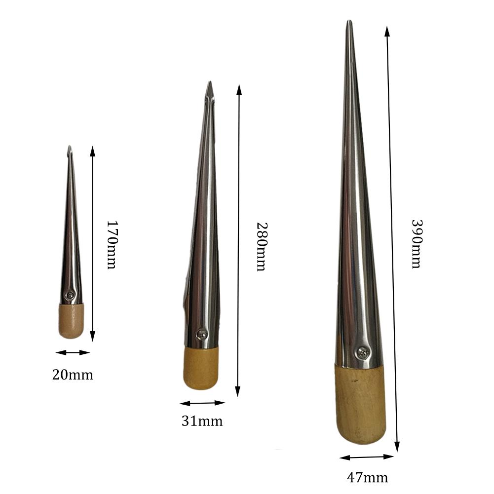 Stainless Steel Splicing Spike Fid Swedish Rope Marine Hardware With Wooden Handle Strand Rigger Durable Rope Splicing Fid Spike