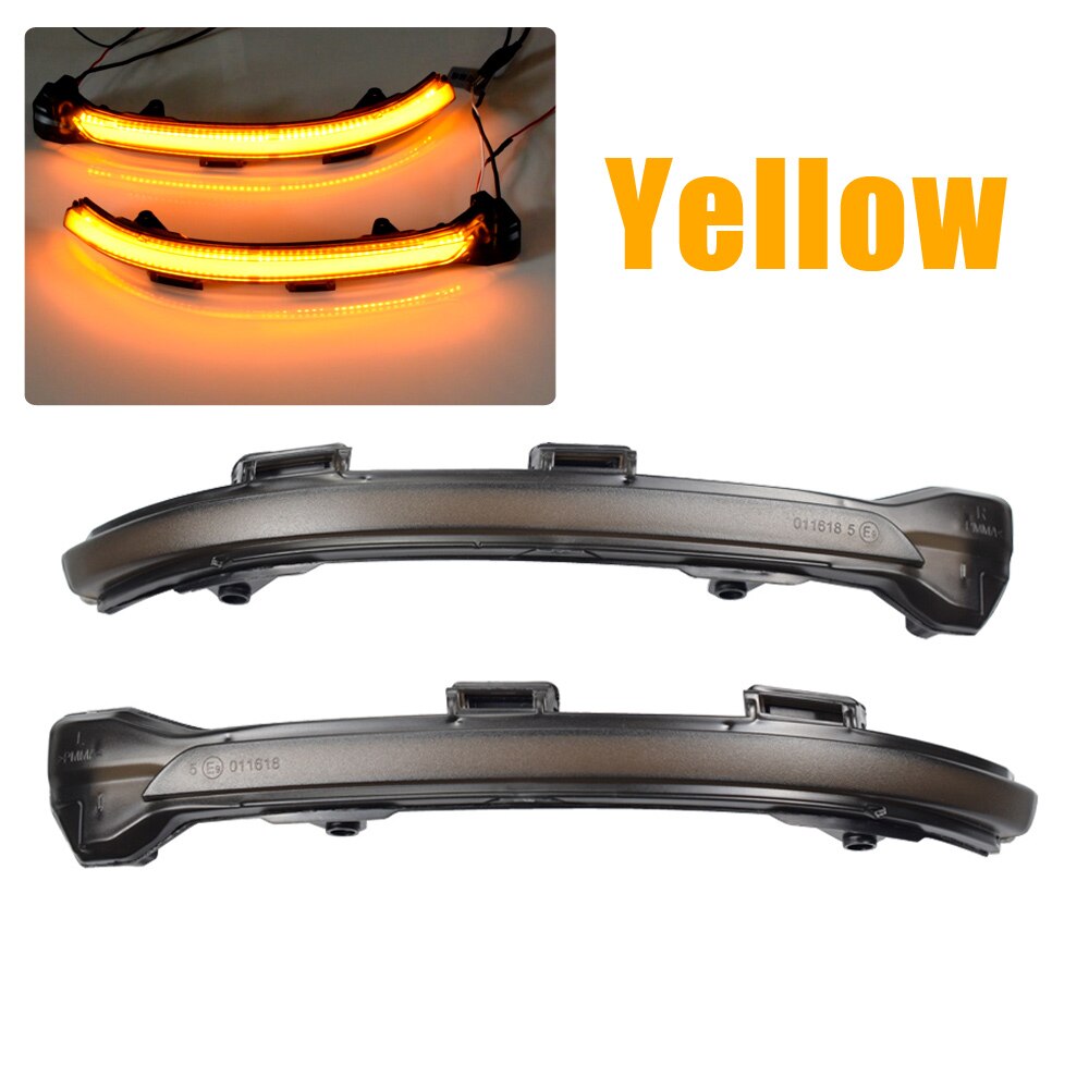 Intermitente dinámico LED para espejo retrovisor, luz secuencial para VW Golf 7 VII MK7.5 JETTA MK7 Touran: Yellow