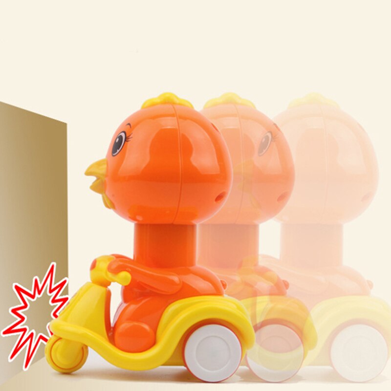 Cartoon Mini Tier Motorrad Spielzeug Druck Trägheit Auto Baby Pädagogisches Spielzeug Kinder Geburtstag