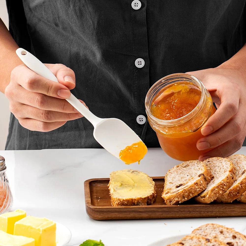 Graues 6-teiliges Silikon-Spatel-Set, lebensmittelecht, antihaftbeschichtet, hitzebeständige Spatel, Wender zum Kochen, Backen, Mischen, Backen