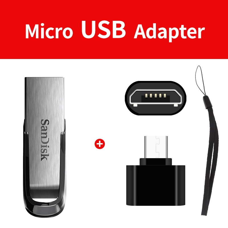 SanDisk USB 3.0 Flash Drive Disk 128GB 64GB 32GB 16GB Pen Drive Tiny Pendrive Memory Stick Storage Device Flash drive: 64GB / SD-CZ73-MICRO