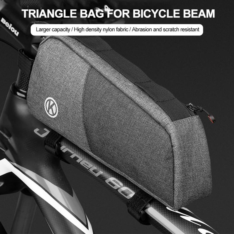 Nylon Reflecterende Effect Bike Bag Driehoek Voor Tube Frame Pakket Telefoon Ondersteuning Waterdichte Tas Fiets Pakket Accessoires