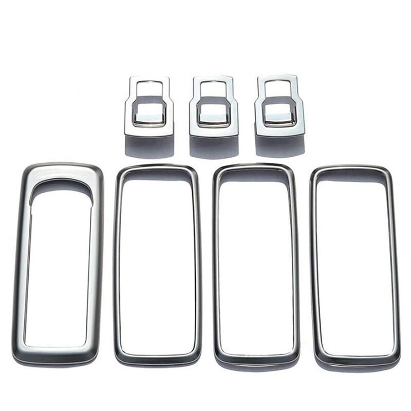 -Chrome Car Door Window Switch Lift Button Cover Trim Frame for for Land Rover Discovery 4 LR4 Range Rover Sport L320 Accesso