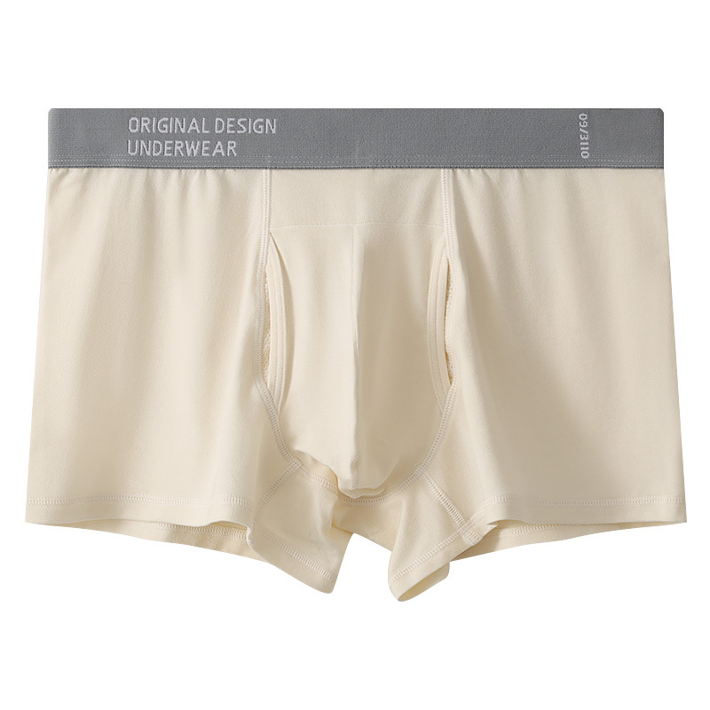 Miesten alusvaatteet isot bokserit keskikorkealla vyötäröllä modaalipuuvillaiset alushousut hengittävät 3d pussin alushousut miesten runko cueca calzoncillos: 4xl / Beige