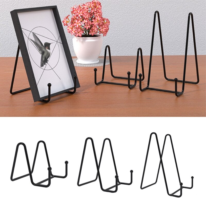 Plaat Staat Voor Display Ijzeren Ezel Display Stand Houder Metalen Frame Voor Foto Foto Decoratieve Schotel Tafelblad Art Home Office