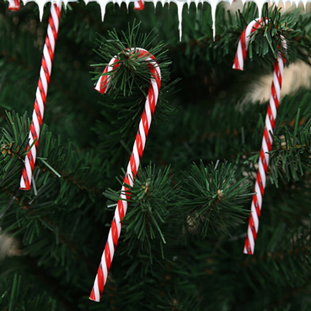 12 Pcs Mini Christmas Candy Cane Christmas Tree Decoration Lawn Stakes House Decoration