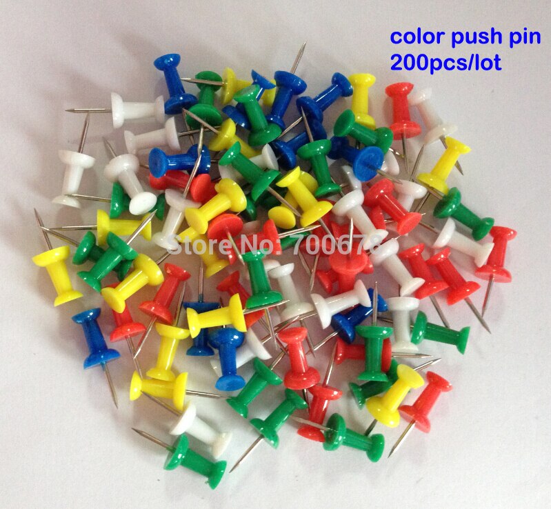 200 st/lot färgglad trycknål av mjukt kartongpapper