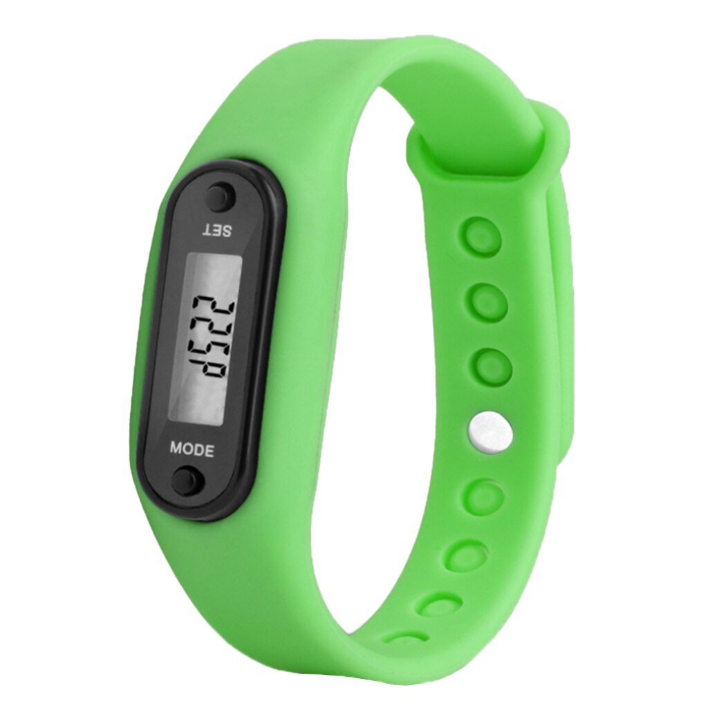 Pedometer Walking Style Step Counter LCD Display Distance Measure LCD: green