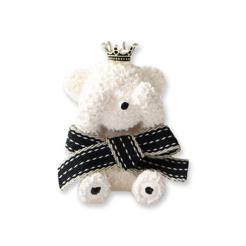 Wnętrze automatyczny wyświetlacz deski rozdzielczej ozdoby miś ornament ekologiczny zapach gipsowy odświeżacz powietrza uchwyt samochodowy widżety: biały niedźwiedź