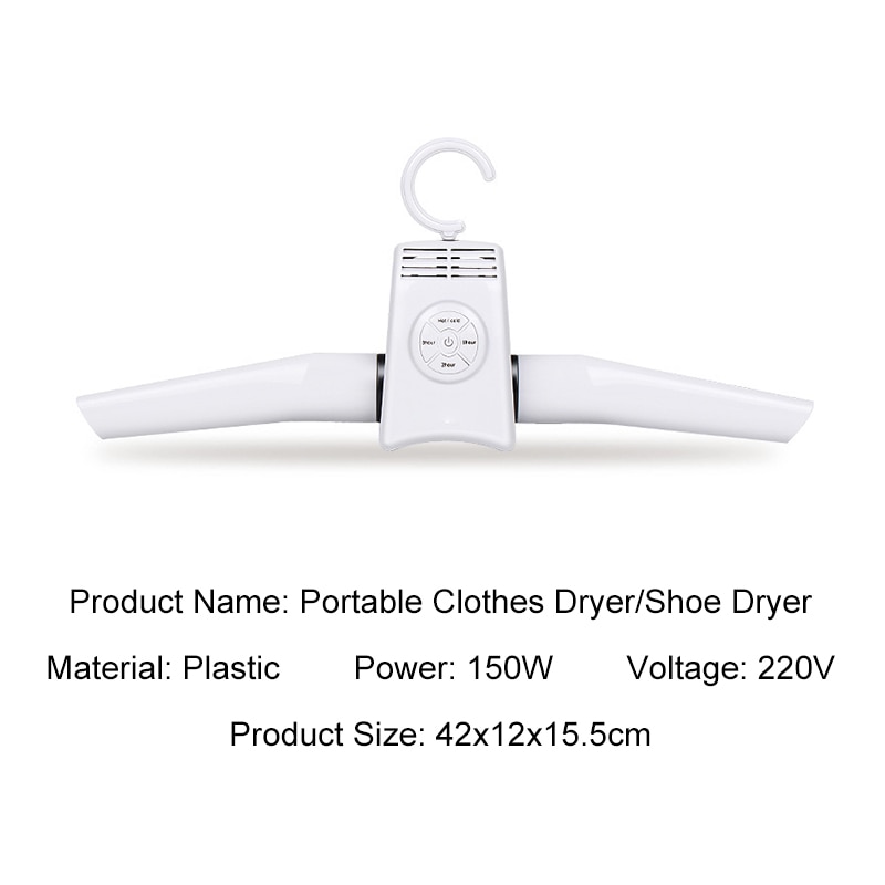 Portable Clothes Dryer Shoes Clothes Rack Hangers Foldable Laundry Tumble Electric Coat Dryer Machine Cold for Home Travel