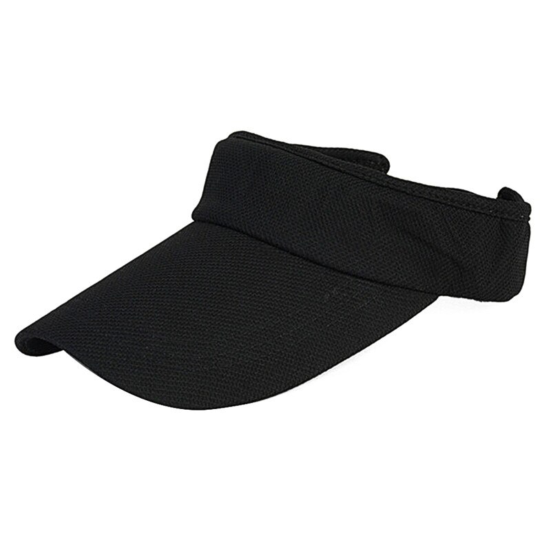 1 Pcs Unisex Tennis Cap Empty Top Sport Hat Solid Color No Top Visor Tennis Beach Hat Outdoor Sportwear