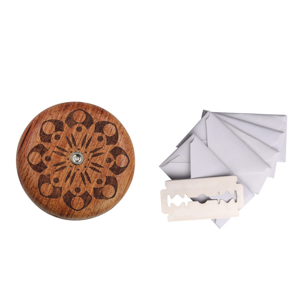 Wooden Bread Knife Razor Cutter with Storage Bag Round Bread Lame Dough Scoring Slashing Tool for DIY Sourdough Bread