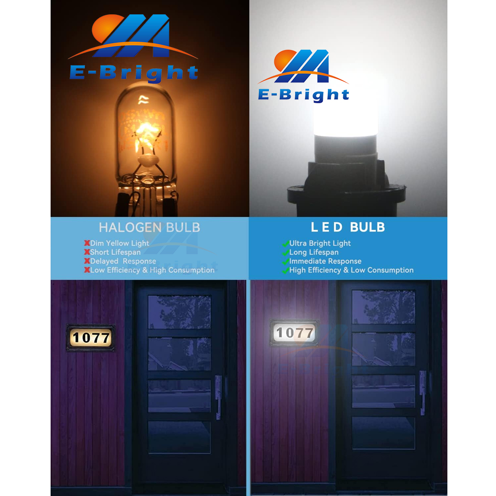 2x E10 Number Light Bulb 10V-30V 1487 1447 E10 Screw Bulb 1446 1449 House Address Lights Train Bulb Flashlight Landscape Light
