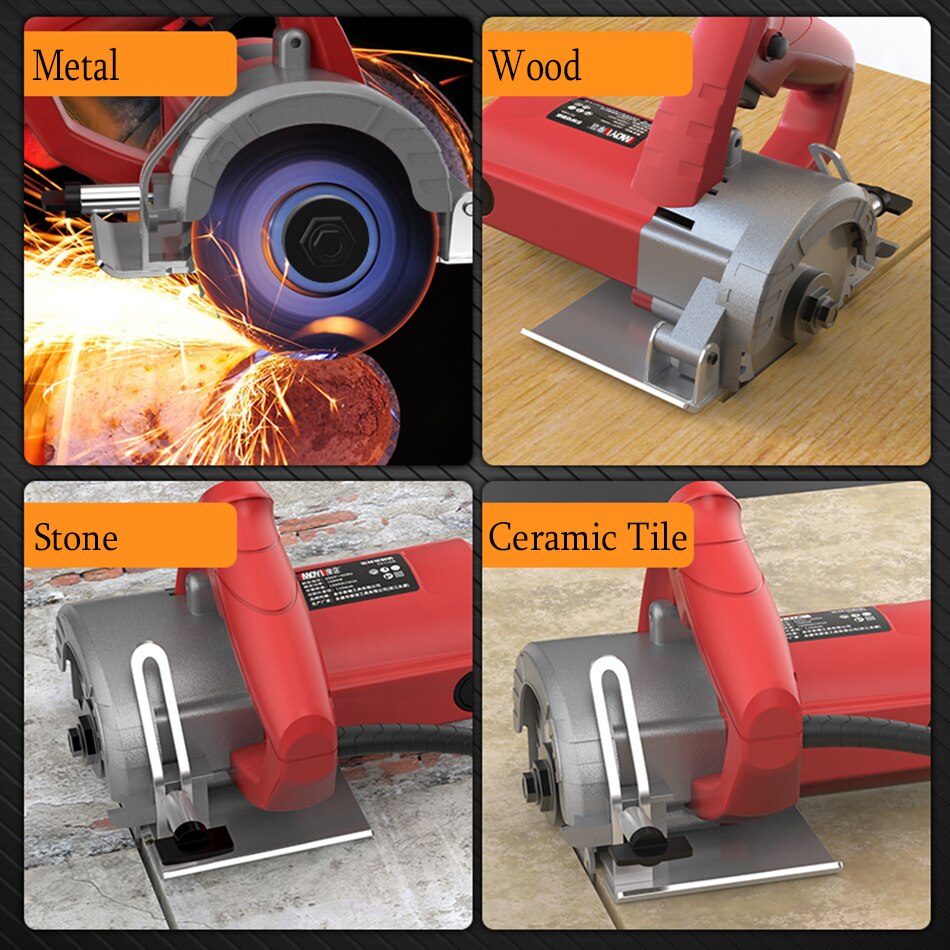 220V 1580W Electric Cutting Machine High Power Multi-function Woodworking Cutting Machine Metal Marble Tile Brick Cutting Tools