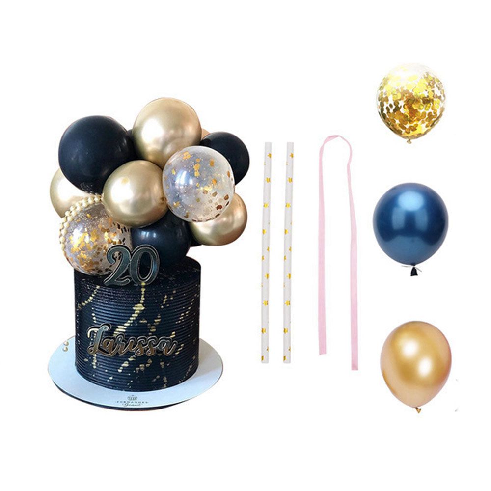 10Pcs Balloon Cake Topper 5Inch Confetti Balloon Mini Balloon Garland Cake Topper Girl Birthday Bridal Shower Party Decorations: 8