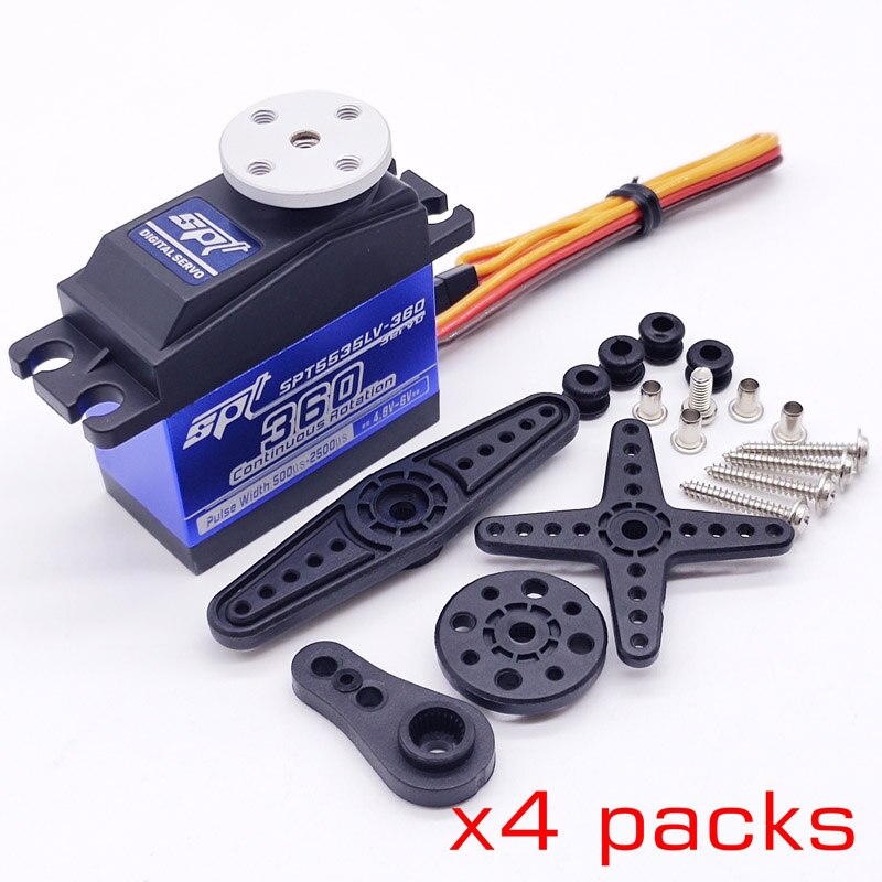 SPT5525LV-360 25kg SPT5535LV-360 35kg full metal gears standard digital servo 360 continuous rotation rotary RC Crawler capstan