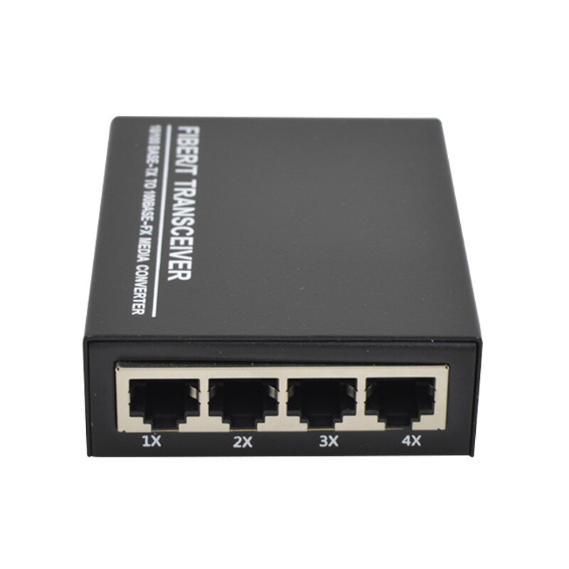 10/100M SingleMode Fiber Media Converter 1 Fiber port 4 RJ45 Ethernet Ports Fiber Optical Transceiver Fibre Optical Transceiver
